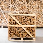 Halbe Palette kammergetrocknetes gespalten Eiche Brennholz 25cm – Bild 2