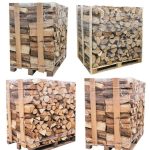 Brennholz 40 cm – 2 Paletten Weißeiche + 2 Paletten Buche/Hainbuche